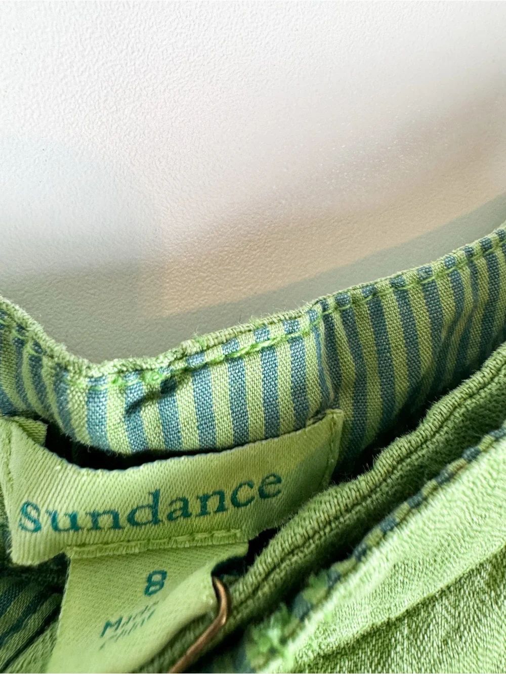 Sundance Oaklee Easy linen wide leg pants size Sz 8 NEW Green Beach Resort